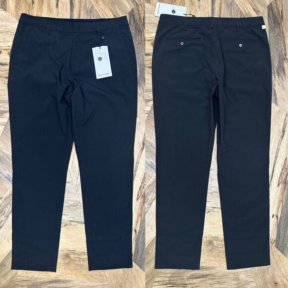 Ministry of Supply Men's Pace Poplin Chino Black 34 NWT Tech Stretch Pants - Picture 2 of 14